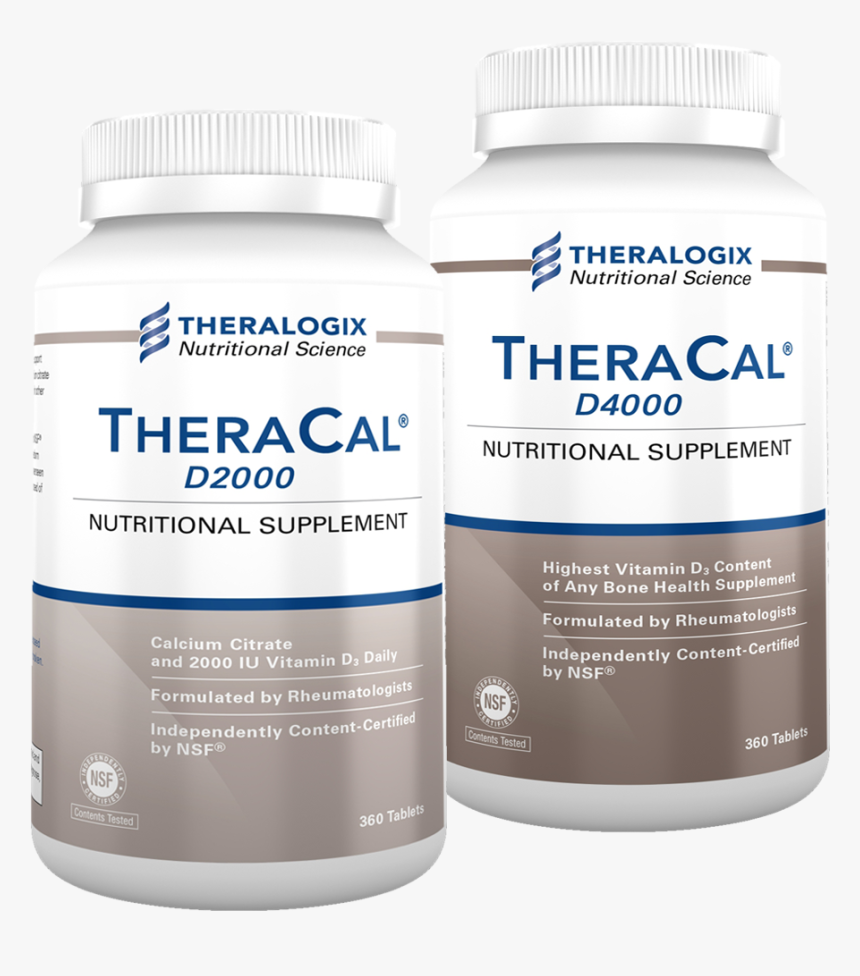 Theracal Is A Bone Health Supplement That Contains - Calcium 4000 Mg, HD Png Download