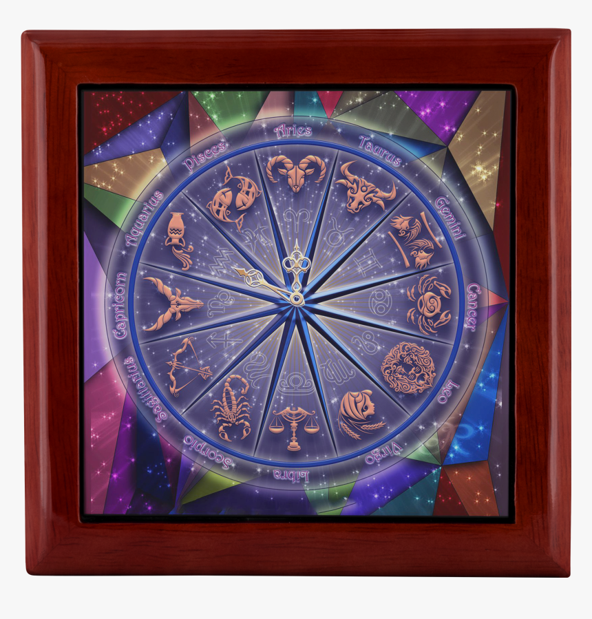 Zodiac Jewelry Box Red Mahogany 
 Class - Picture Frame, HD Png Download
