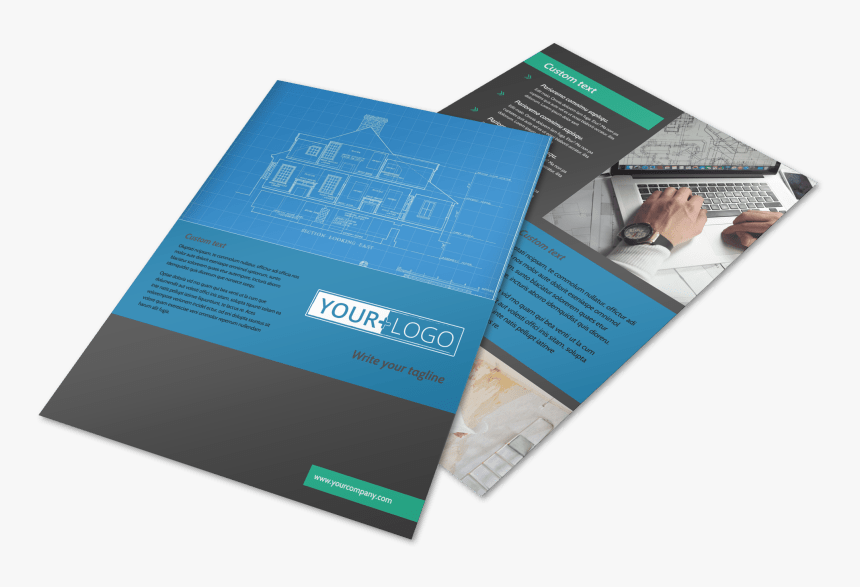 Home Building Contractor Flyer Template Preview - Brochure, HD Png Download