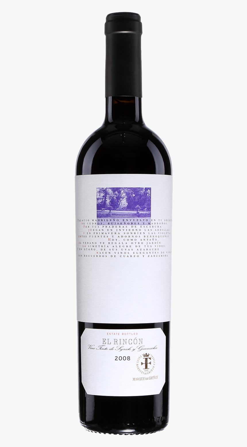 Marqués De Grinon El Rincon - Wine Bottle, HD Png Download