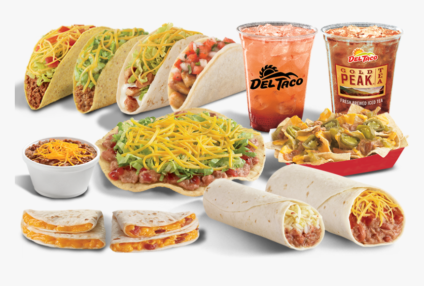 Transparent Taco Plate Clipart - Del Taco Food, HD Png Download