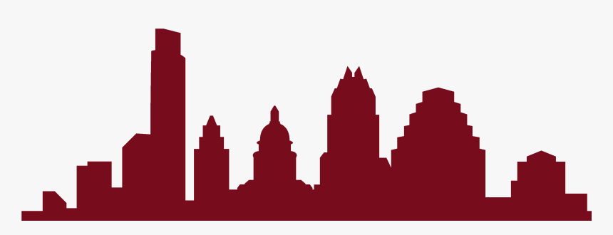 Austin Portable Network Graphics Skyline Clip Art Silhouette - Outline Silhouette Austin Skyline, HD Png Download