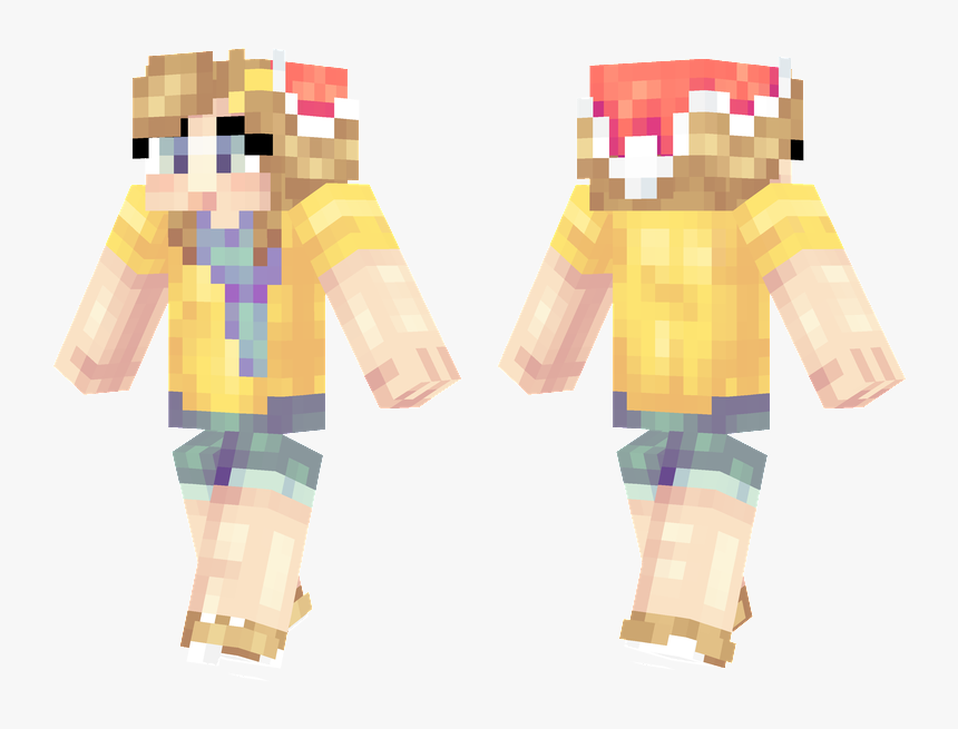 Hd Minecraft Christmas Girl Skin, HD Png Download