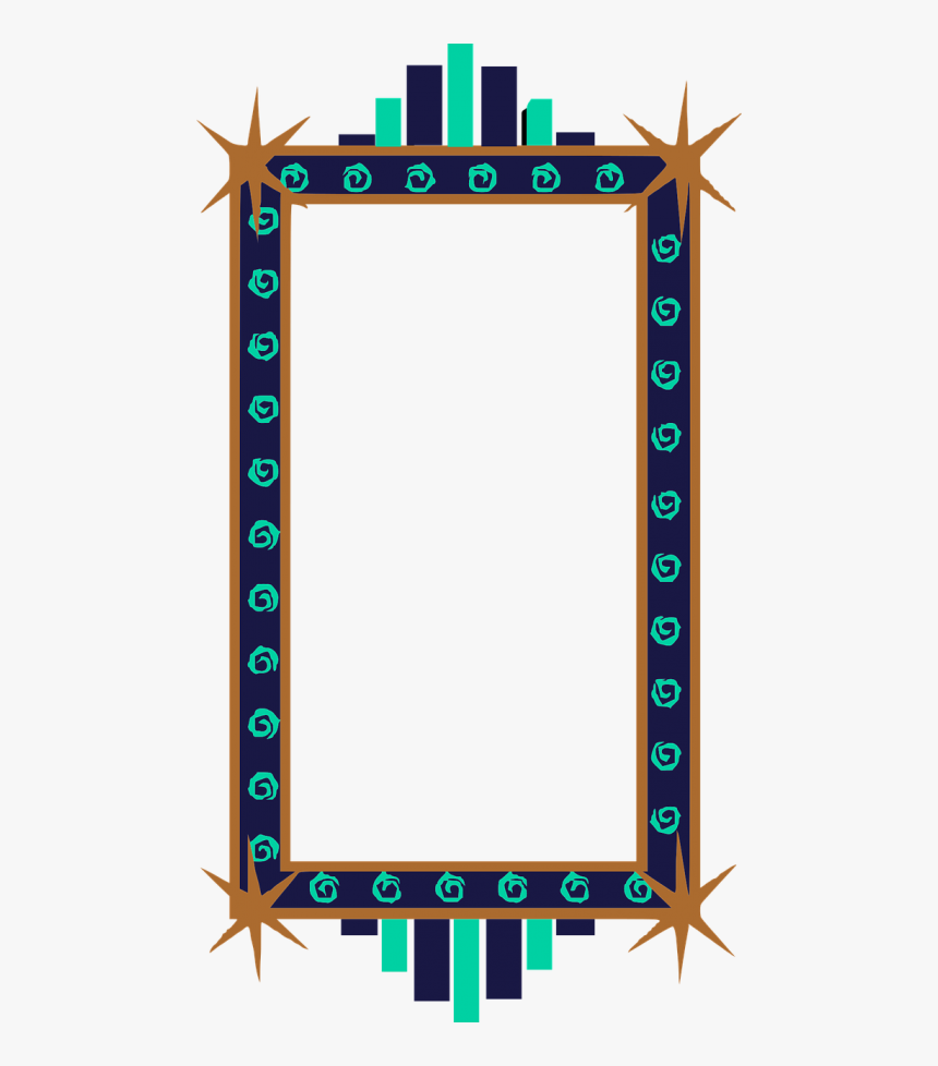 Frame Art Deco Green - Clip Art, HD Png Download