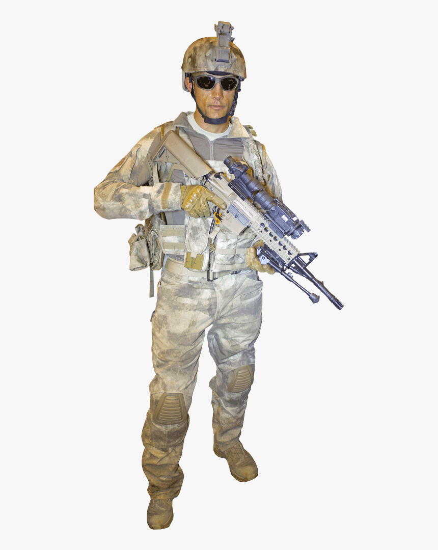 An Army Operator Showing His Thermal Scopes Mounted - Sniper, HD Png Download