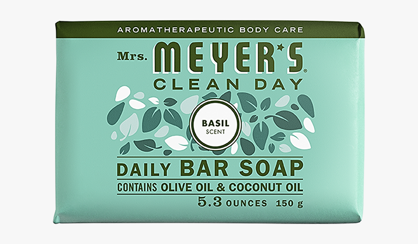 Mrs Meyers Basil Daily Bar Soap - Cosmetics, HD Png Download