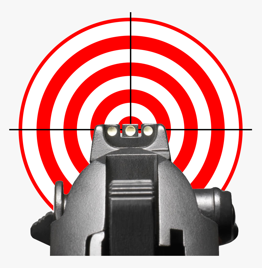 Sightpicture Demonstrated - Sight Alignment, HD Png Download