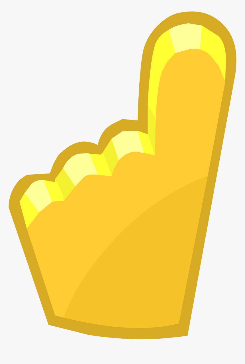 Penguin Cup 2014 Emoticons Yellow Foam Finger - Chair, HD Png Download