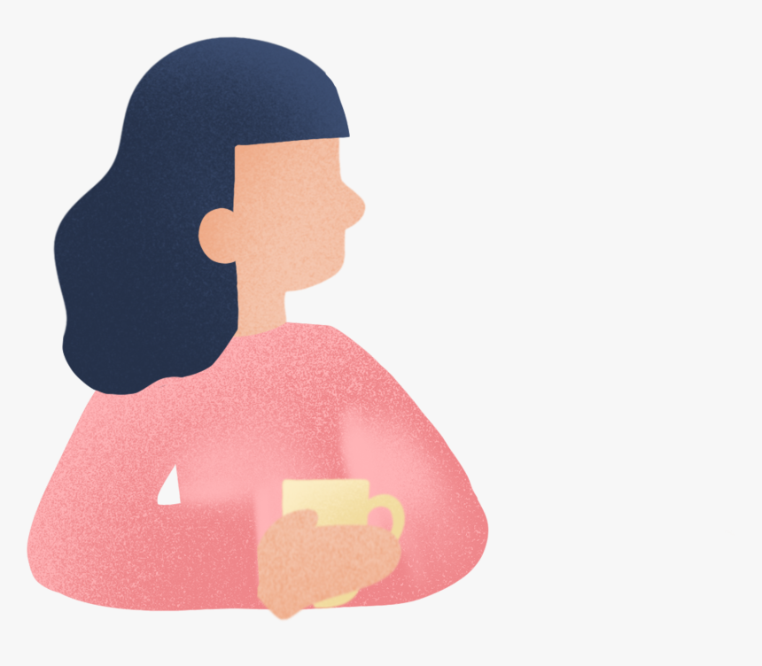 Take Cup Red Face Woman Png And Psd - Illustration, Transparent Png