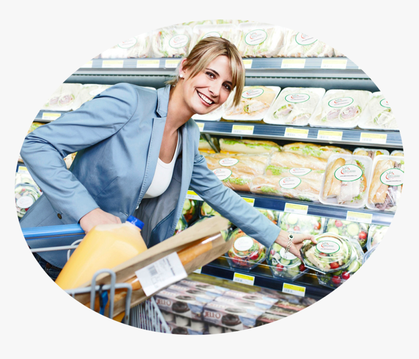 Woman Smiling While Shopping - Girl, HD Png Download