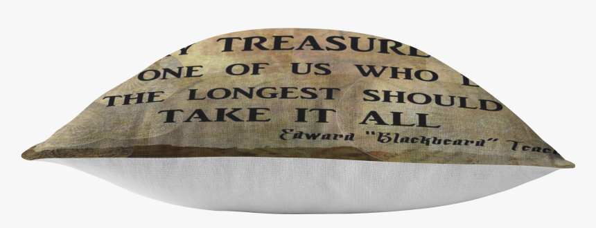 Blackbeard Treasure Quote Nautical Pirate Throw Pillow - Clothes Hanger, HD Png Download