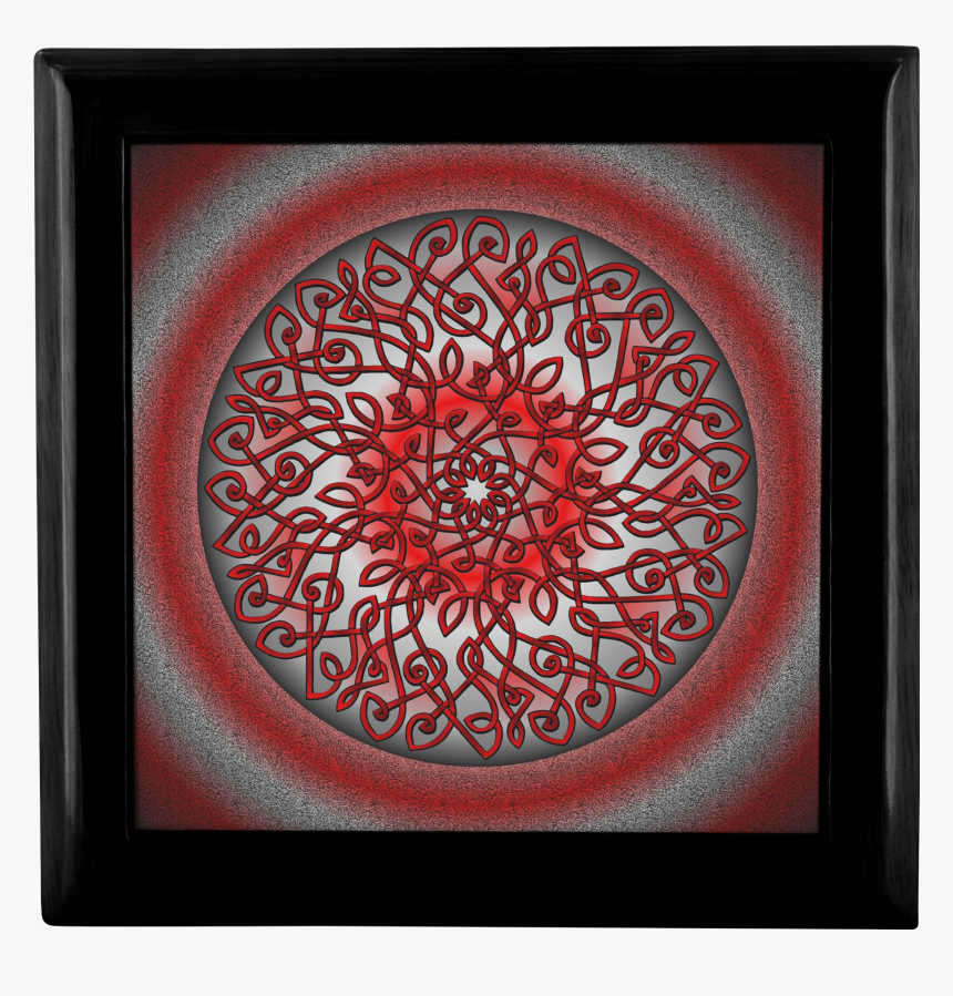 Celtic Art Burst In Red And Black Jewelry Box, HD Png Download