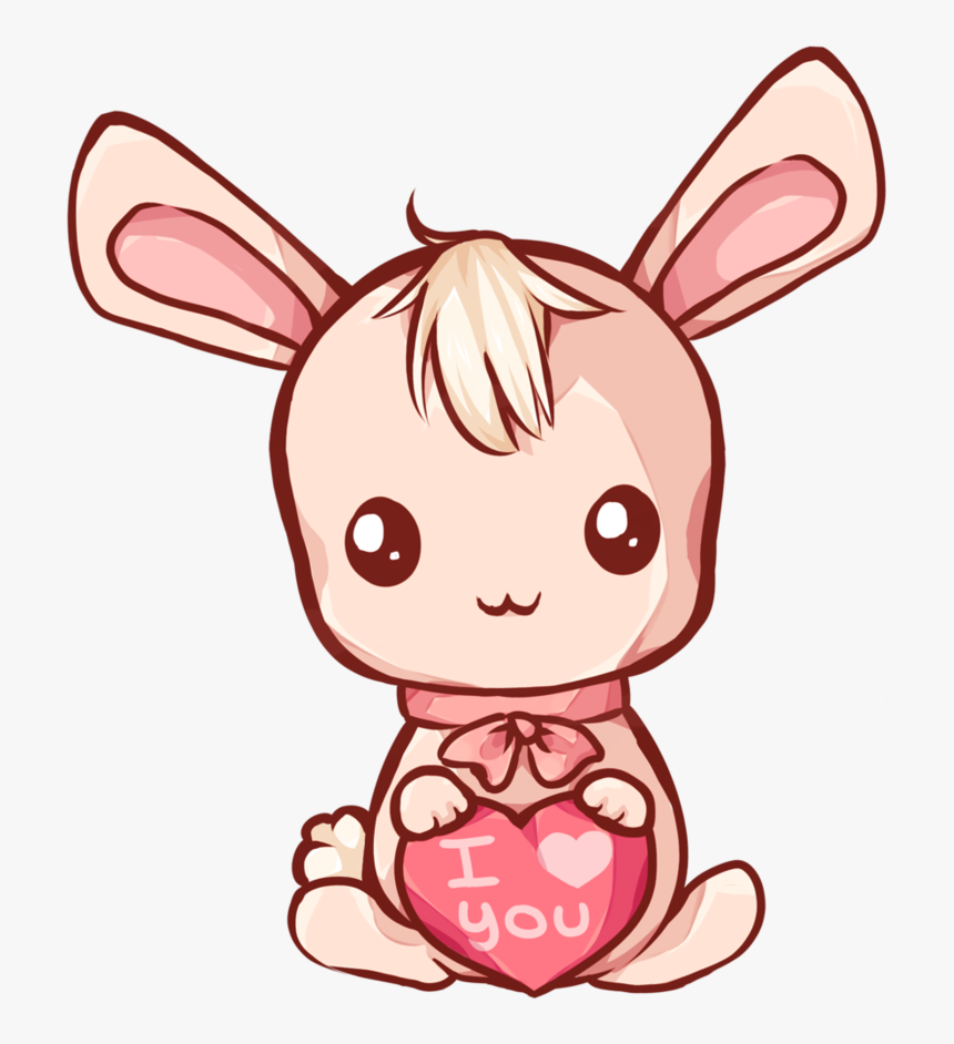 Bunnies Clipart Kawaii - Kawaii Bunny Clipart, HD Png Download
