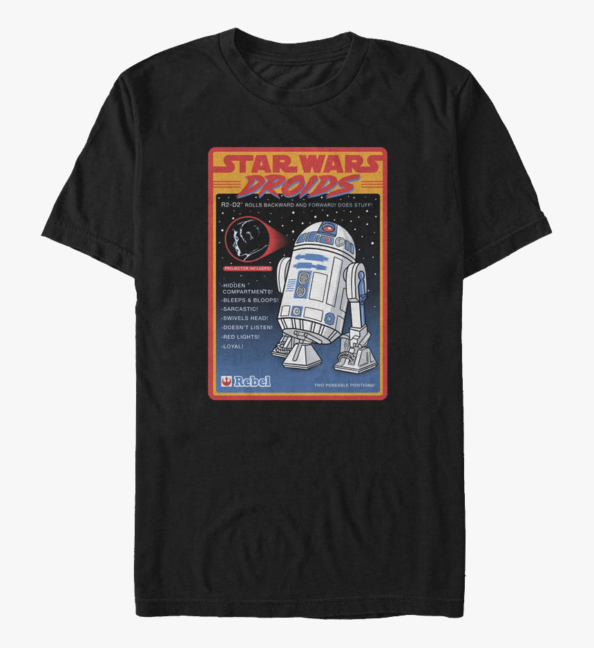 R2 D2 Droid Figure Star Wars T Shirt - Darth Vader, HD Png Download