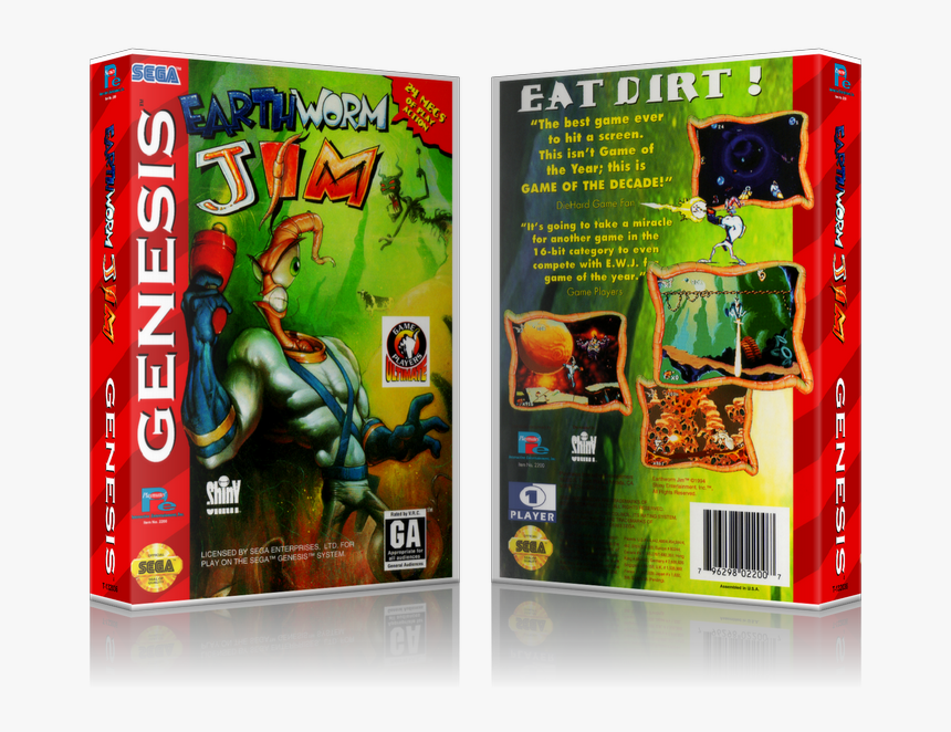 Earthworm Jim 1 Sega, HD Png Download