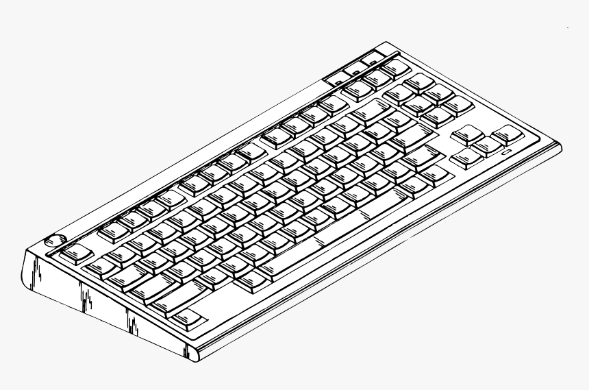 Computer Keyboard - Keyboard Clipart Black And White, HD Png Download