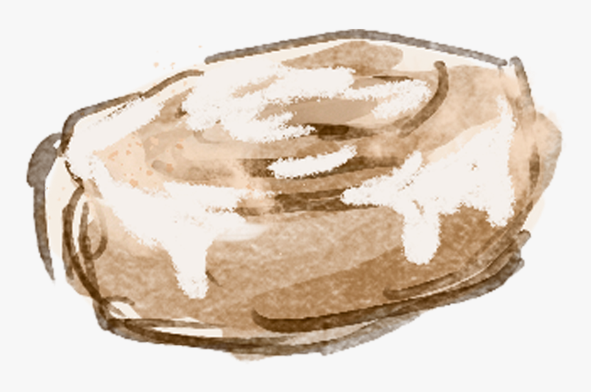 Bunbun Cute Breakfast Cinnamon Bun Food Art Food Logo - Drawing, HD Png Download