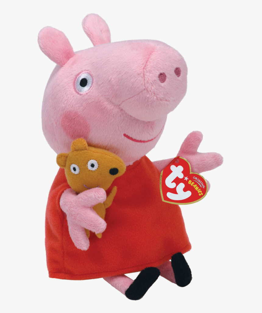 Peppa Pig Red Dress Regular Beanie Babies 
 Title Peppa - Ty Peppa Pig Plush, HD Png Download