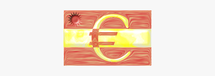 Spanish Flag With Euro Sign Vector Image - Modern Art, HD Png Download