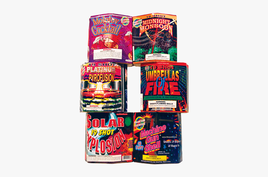 Fireworks Assortment - 6 Shot Fireworks, HD Png Download