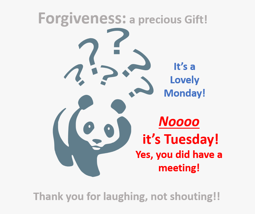 Anyone Else Working As Though It Is Monday As A Result - Panda Silhouette, HD Png Download