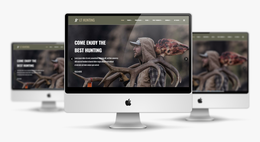 Lt Hunting Free Responsive Joomla Template Mockup - Shopping Website Responsive, HD Png Download