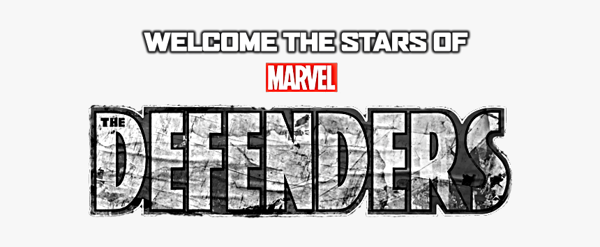 Welcome The Stars Of The Marvel Defenders - Monochrome, HD Png Download