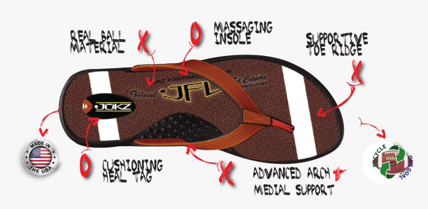 Tcu Horned Frogs Football Flip-flops - Volleyball, HD Png Download