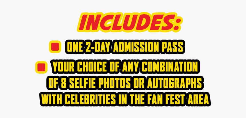 Celebrity Fan Fest 2-day Fan Fiesta Pass Details - Parallel, HD Png Download