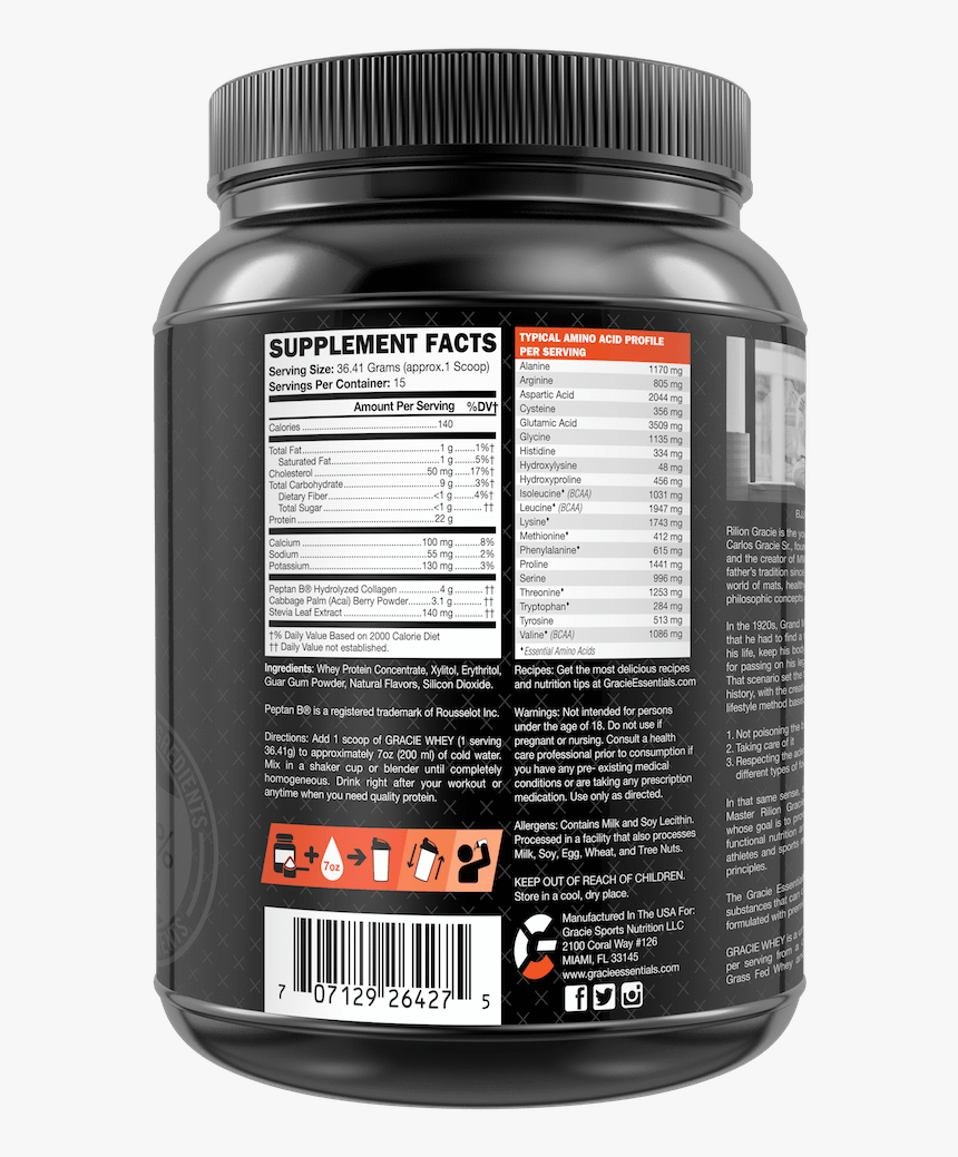 Gracie Essentials Whey Protein And Collagen With Acai - Bodybuilding Supplement, HD Png Download