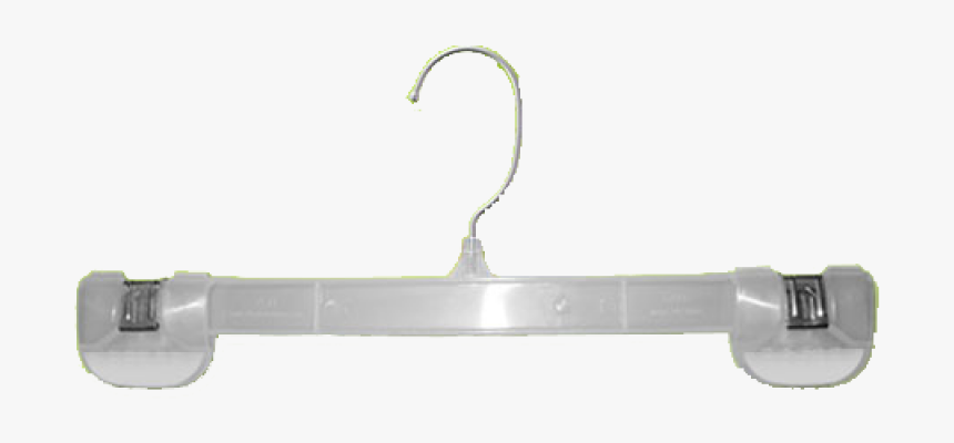 Clear Plastic Skirt & Pant Hanger With Pinch Grips - Plastic Hangers Png Transparent, Png Download