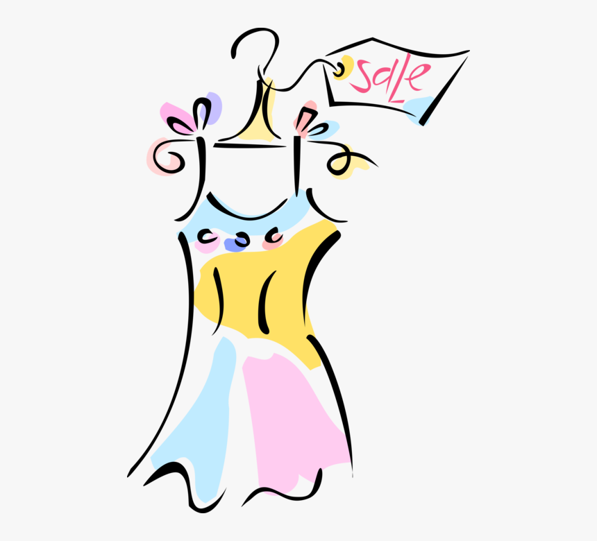 Vector Illustration Of Retail Clothes Fashion Sale - Dress, HD Png Download