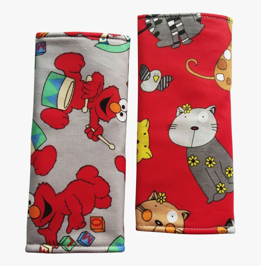 Elmo With Cats In Reverse Seat Belt Pads, HD Png Download