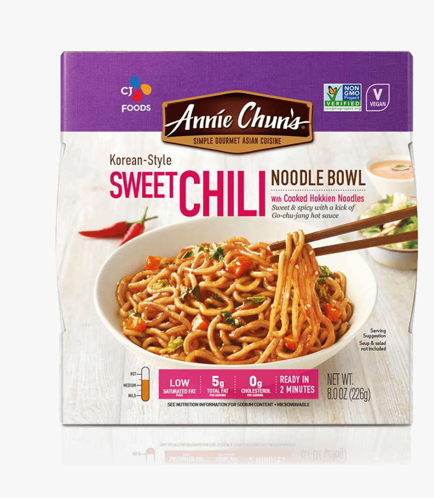 Korean-style Sweet Chili Noodle Bowl - Annie Chun's Sweet Chili Noodle Bowl, HD Png Download