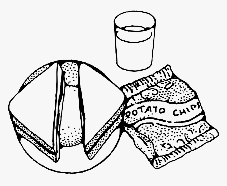 Big Image Png - Lunch Clipart Black And White, Transparent Png