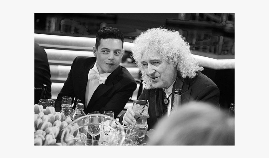 Rami Malek And Queen’s Guitarist Brian May - Photograph, HD Png Download