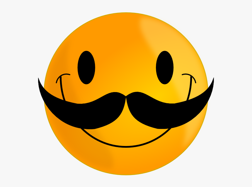 Smiley Face With Mustache, HD Png Download
