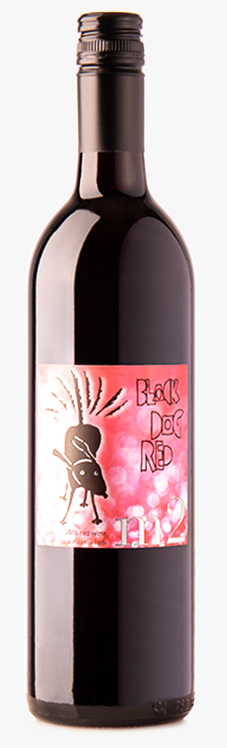 2016 Black Dog Red - Glass Bottle, HD Png Download
