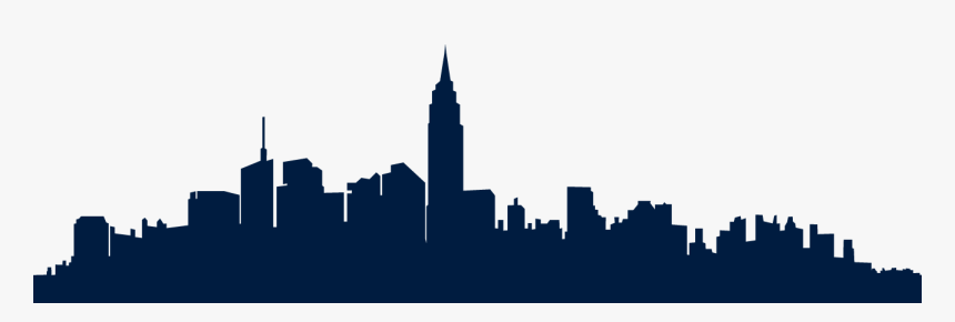 New York City Silhouette Png - New York Skyline Silhouette Vintage, Transparent Png