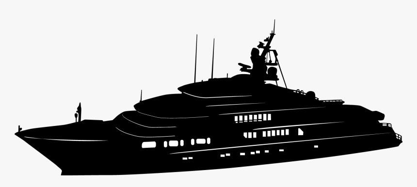 Ship Silhouettes 01 Png - Yacht Silhouette Png, Transparent Png