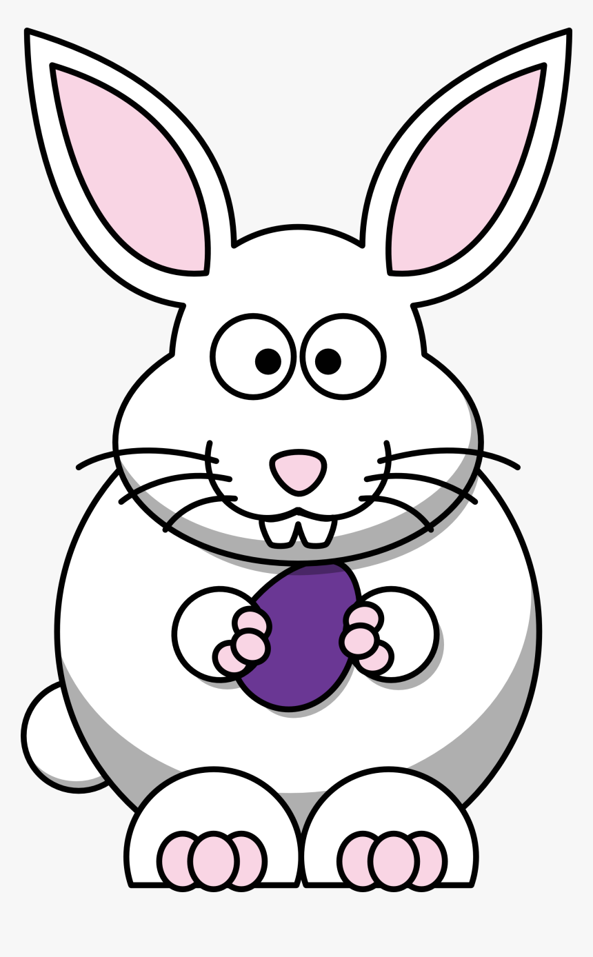 Net � Clip Art � Studiofibonacci Cartoon Bunny Coloring - Cartoon Rabbit Clipart, HD Png Download