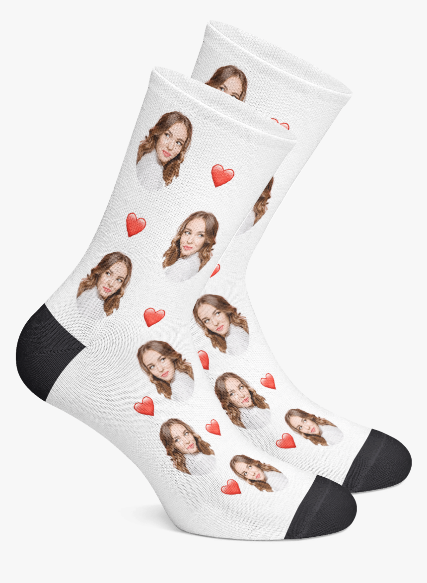 Custom Socks, Face Socks, Personalized Socks, Photo - Sock, HD Png Download