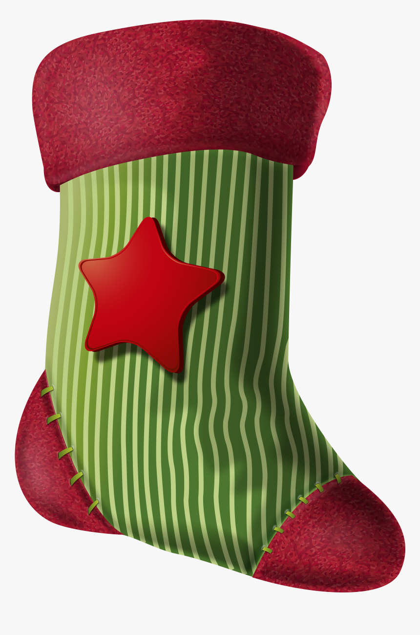 Transparent Christmas Stocking Png - Transparent Green Christmas Stocking, Png Download