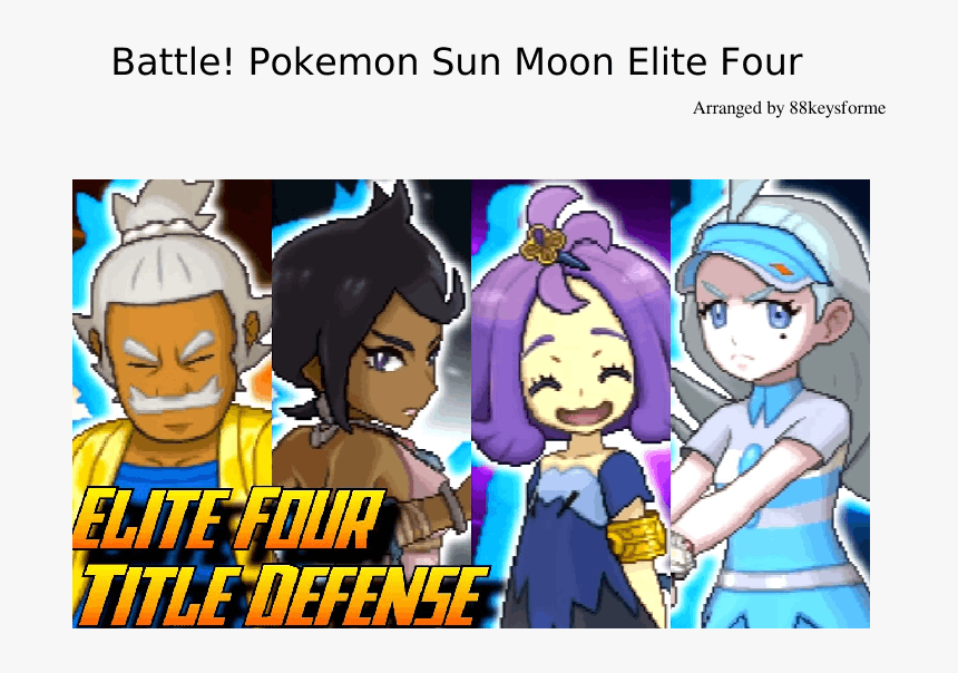 Elite 4 Pokemon Sun, HD Png Download