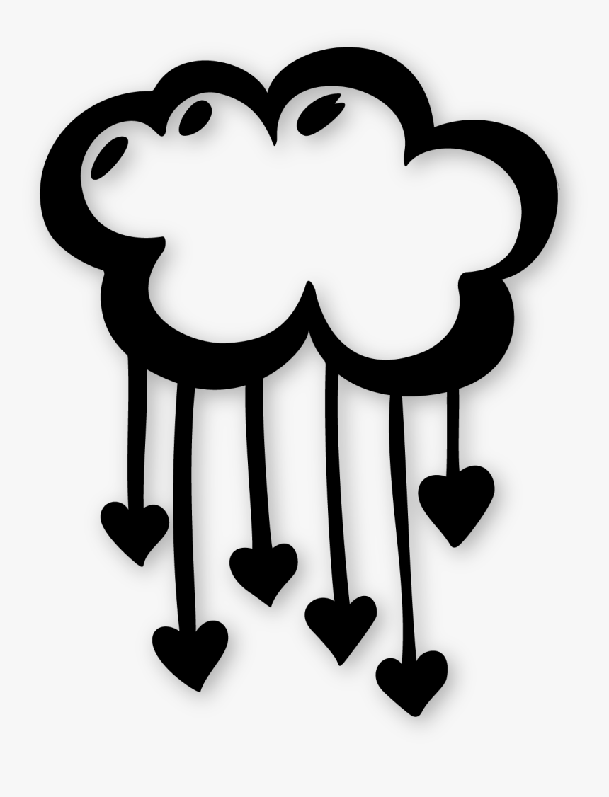 Raining Hearts Doodle Clipart , Png Download, Transparent Png