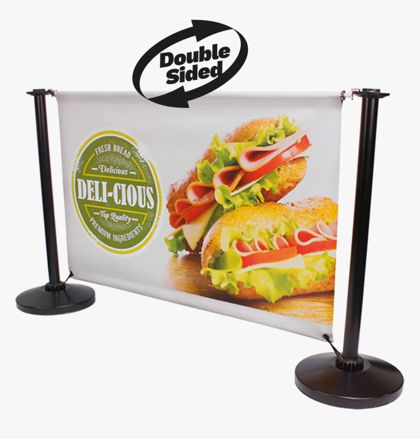 Black Steel Café Single Cross Rail Barrier System - Sandviç Yapımı, HD Png Download
