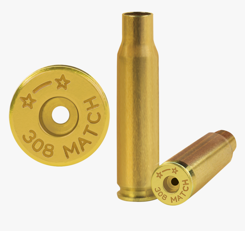 308 Match Small Rifle Primer Brass Cases - 308 Brass, HD Png Download