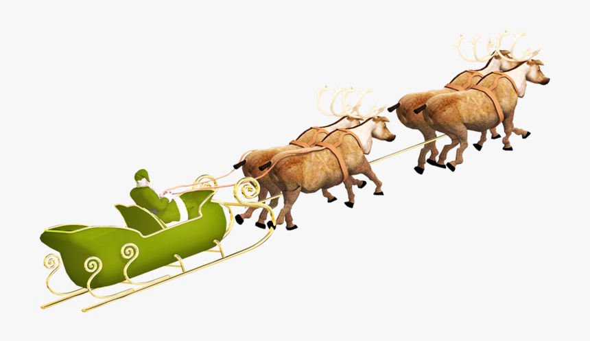 Santa Claus Sleigh Clipart, HD Png Download