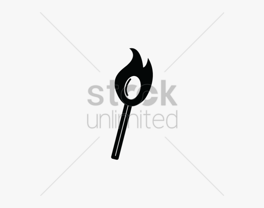 Matchstick On Fire Silhouette Vector Image - Design, HD Png Download