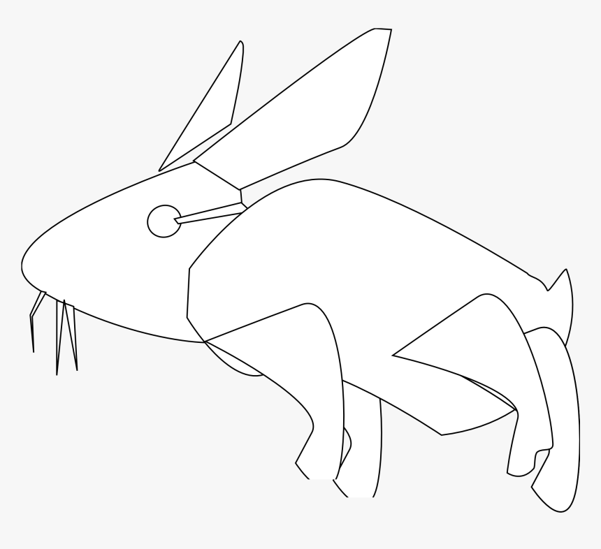 Vector Rabbit Stencil - Clip Art, HD Png Download